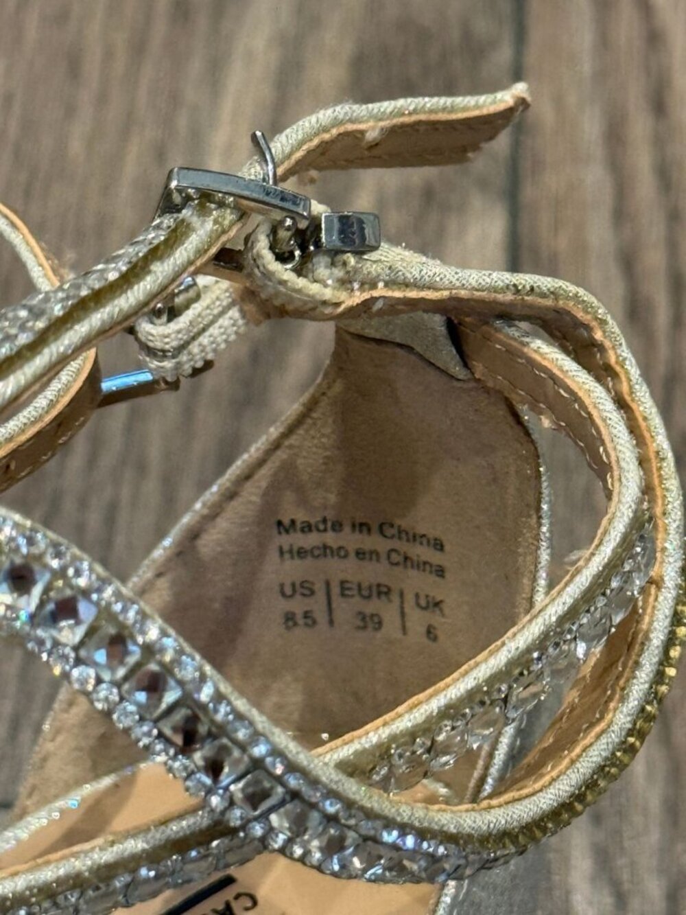 Call It Spring Silver Rhinestone Cage Heels - Size 8.5 (With Box) - Picture 10 of 12
